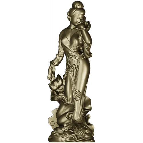 Нимфа в цветах - 3D модель STL для ЧПУ