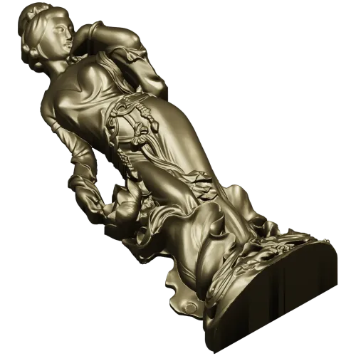 Нимфа в цветах - 3D модель STL для ЧПУ