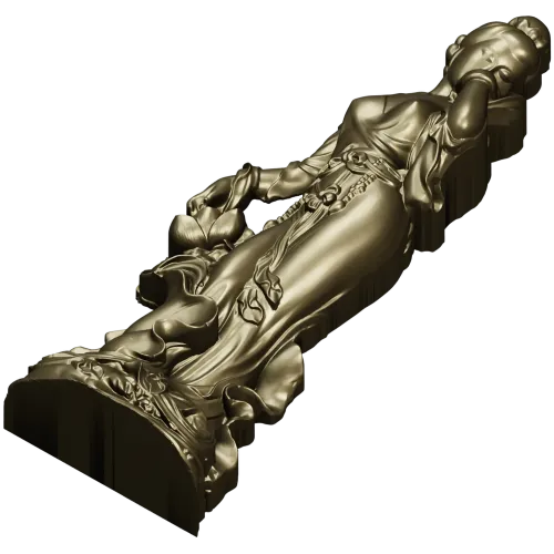 Нимфа в цветах - 3D модель STL для ЧПУ