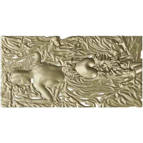 Нимфа в шелках - рельефная 3D модель STL для ЧПУ