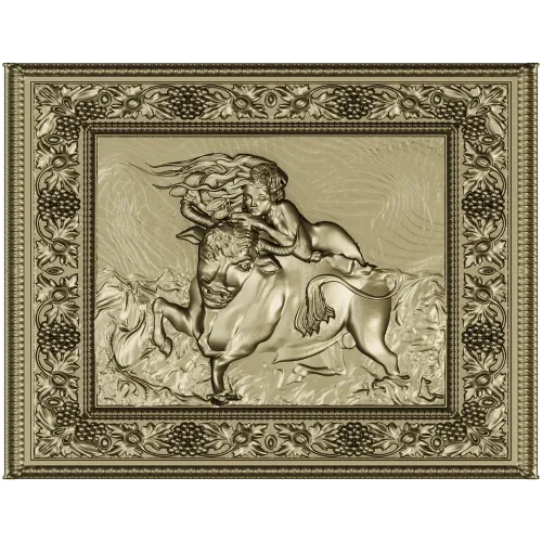 Maiden and the Bull - bas-relief STL for CNC
