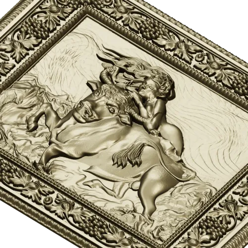 Maiden and the Bull - bas-relief STL for CNC