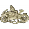 Motorcycle Muse - high-relief woman on sportbike STL