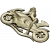 Motorcycle Muse - high-relief woman on sportbike STL