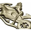 Motorcycle Muse - high-relief woman on sportbike STL
