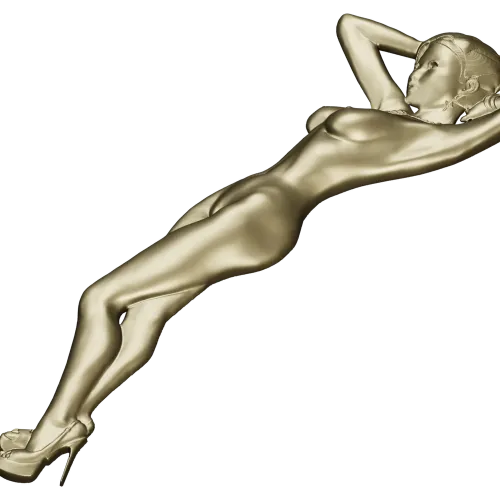 Stiletto Muse - bas-relief female figure STL for CNC milling