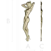 Stiletto Muse - bas-relief female figure STL for CNC milling