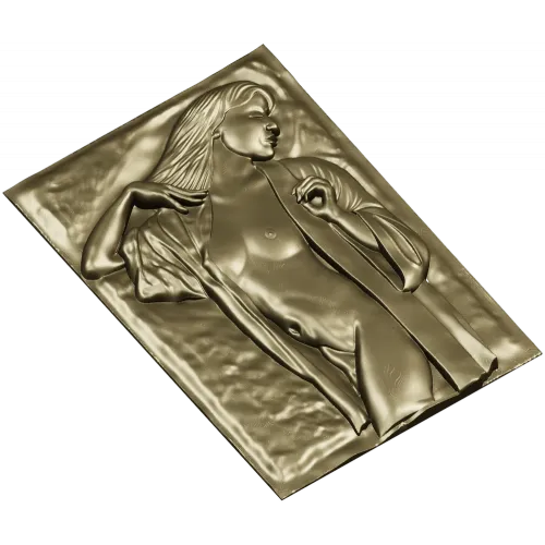 Рельефный панно с женской фигурой - 3D модель STL для ЧПУ