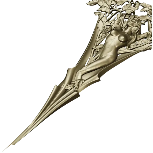 Sylvan Muse - detailed 3D STL model for CNC carving
