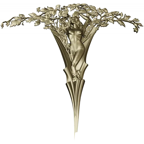 Sylvan Muse - detailed 3D STL model for CNC carving