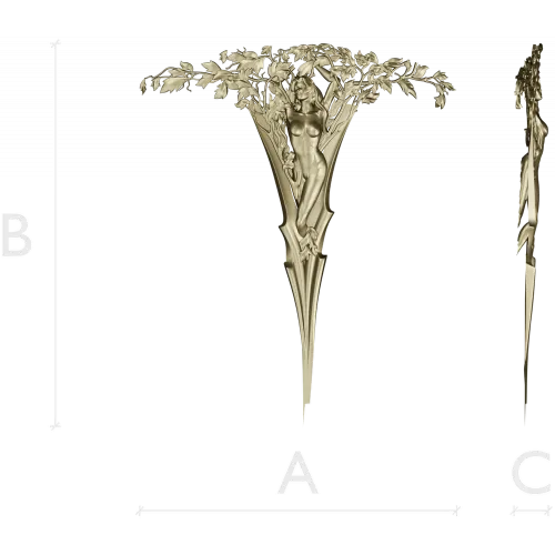 Sylvan Muse - detailed 3D STL model for CNC carving