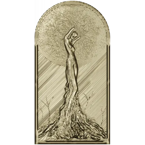 Sylvan Embrace - high-relief Girl-Tree 3D model STL for CNC