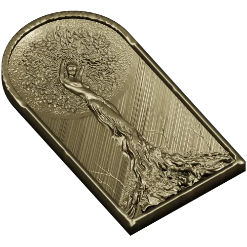 Sylvan Embrace - high-relief Girl-Tree 3D model STL for CNC