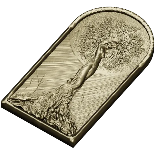 Sylvan Embrace - high-relief Girl-Tree 3D model STL for CNC