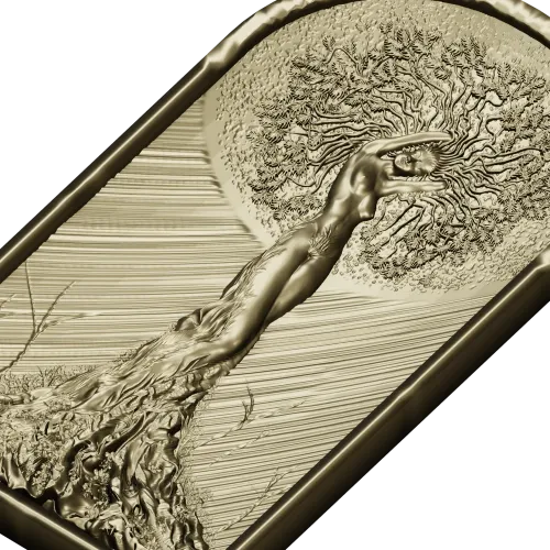 Sylvan Embrace - high-relief Girl-Tree 3D model STL for CNC