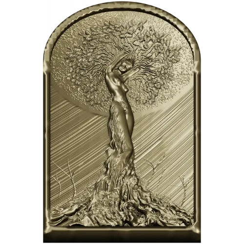 Sylvan Embrace - high-relief Girl-Tree 3D model STL for CNC