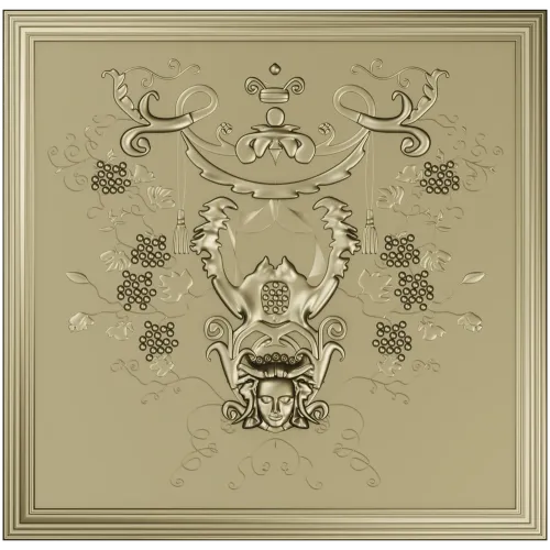 Vintner's Cartouche - decorative CNC panel STL