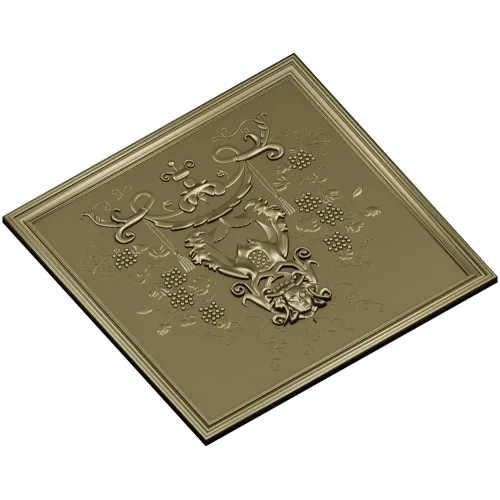 Vintner's Cartouche - decorative CNC panel STL