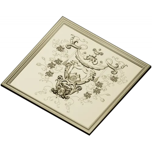 Vintner's Cartouche - decorative CNC panel STL
