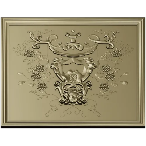 Vintner's Cartouche - decorative CNC panel STL