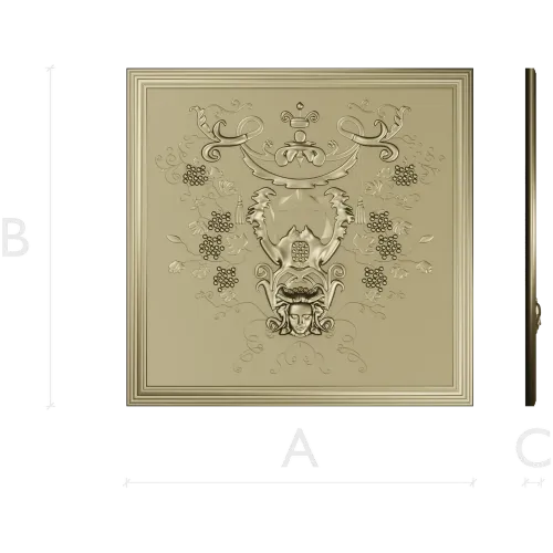 Vintner's Cartouche - decorative CNC panel STL