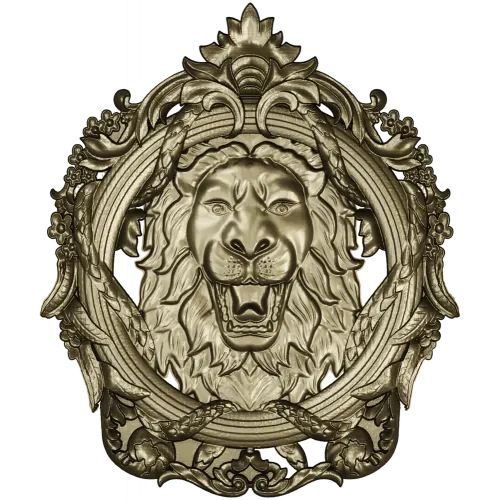 Regal Roar Cartouche - STL 3D model for CNC carving