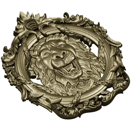 Regal Roar Cartouche - STL 3D model for CNC carving