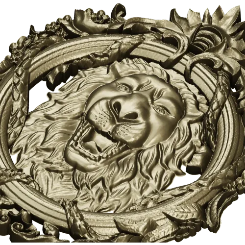 Regal Roar Cartouche - STL 3D model for CNC carving