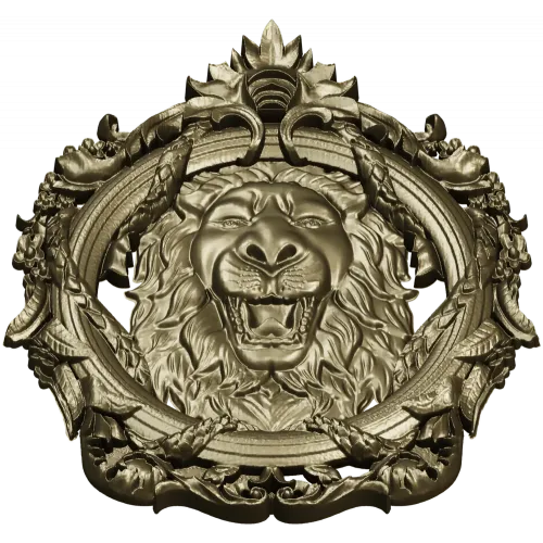 Regal Roar Cartouche - STL 3D model for CNC carving
