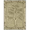 Tree relief panel STL for CNC milling - ornate framed tree