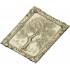 Tree relief panel STL for CNC milling - ornate framed tree