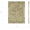 Tree relief panel STL for CNC milling - ornate framed tree