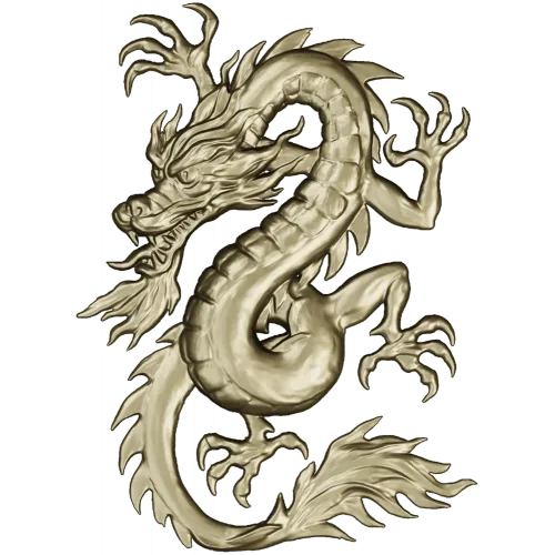 Oriental Dragon Relief STL for CNC Milling