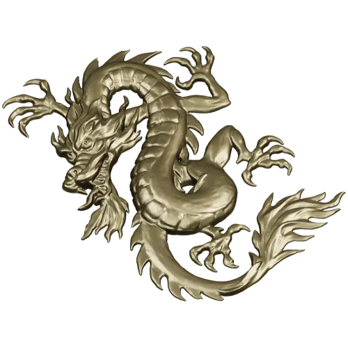 Oriental Dragon Relief STL for CNC Milling