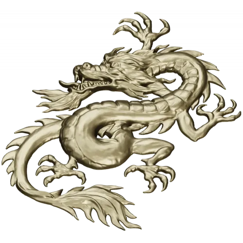 Oriental Dragon Relief STL for CNC Milling
