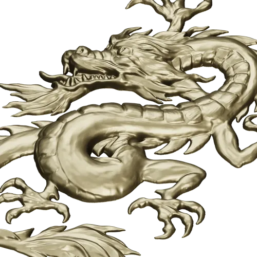 Oriental Dragon Relief STL for CNC Milling