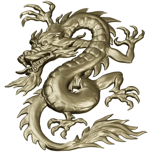 Oriental Dragon Relief STL for CNC Milling