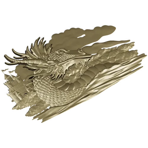 Драконий берег - 3D рельеф для ЧПУ (STL)
