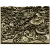 Дракон в облаках - рельефная 3D модель STL для ЧПУ