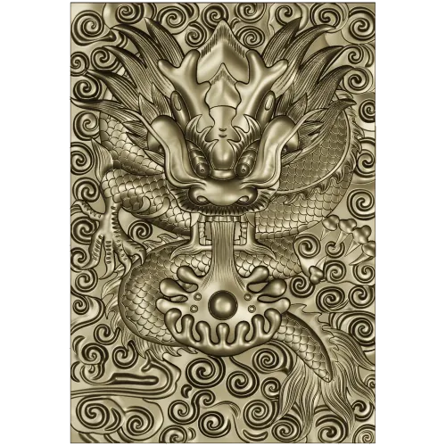 High-Relief Dragon Head STL for CNC