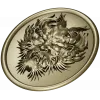 Dragon head medallion 3D STL for CNC