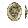 Dragon head medallion 3D STL for CNC