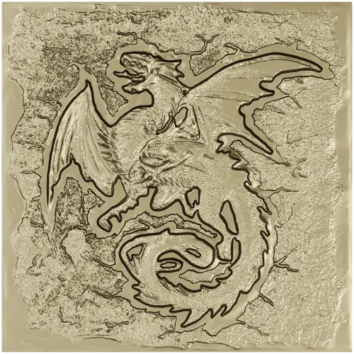 High-Relief Dragon Panel STL for CNC Milling