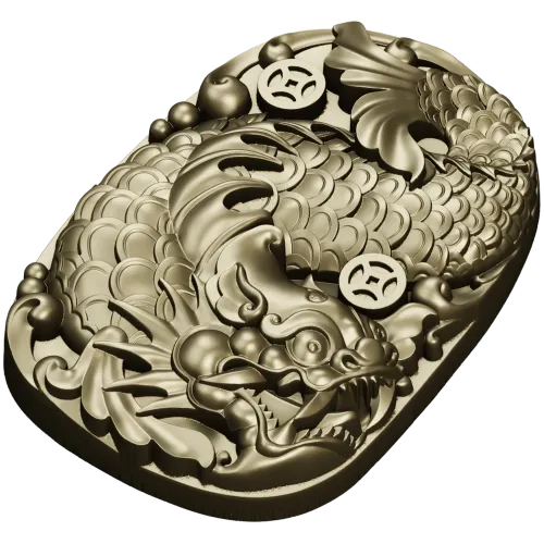 3D модель "Драконий медальон" - STL для ЧПУ