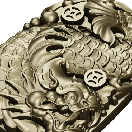 3D модель "Драконий медальон" - STL для ЧПУ