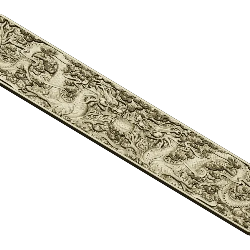 Twin Dragon Frieze - STL 3D model for CNC carving
