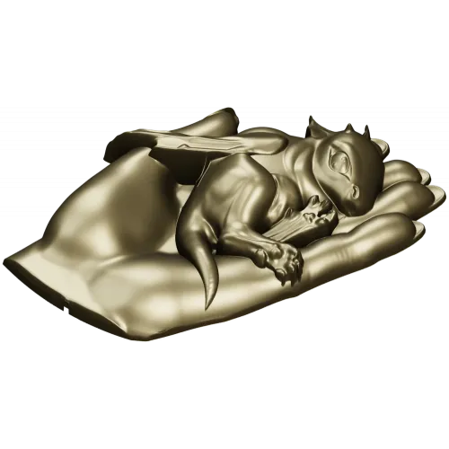 Дракоша в ладони - 3D модель STL для ЧПУ