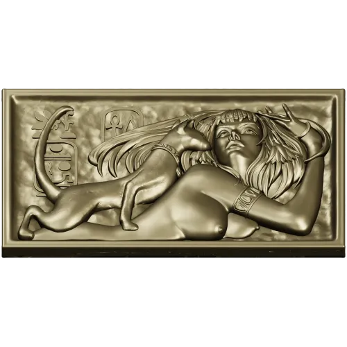 Egyptian Reclining Lady with Cat - STL Relief for CNC
