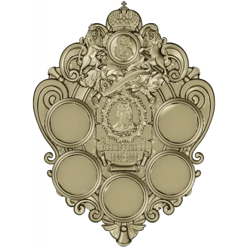 Imperial coin plaque 3D STL for CNC