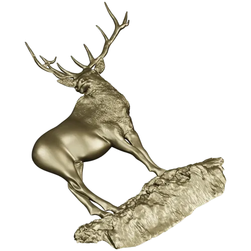 Гордый олень на скале - 3D модель STL для ЧПУ